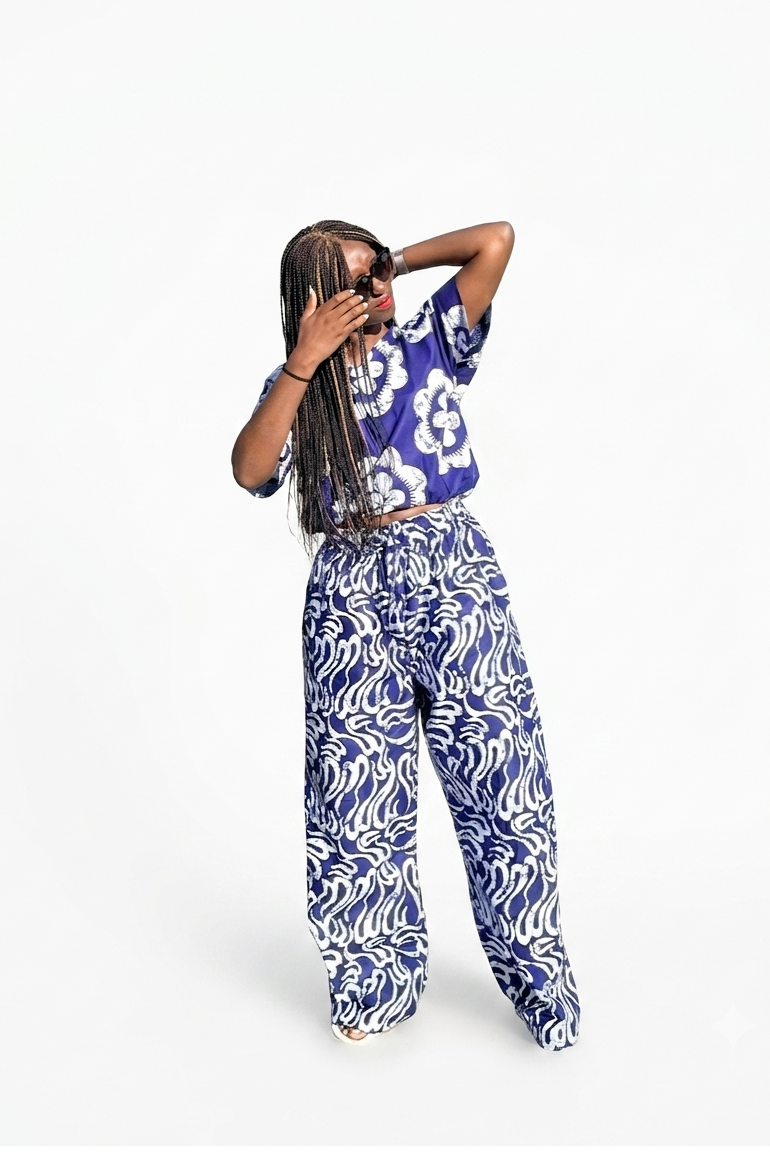 ADAKU PANT SET BLUE