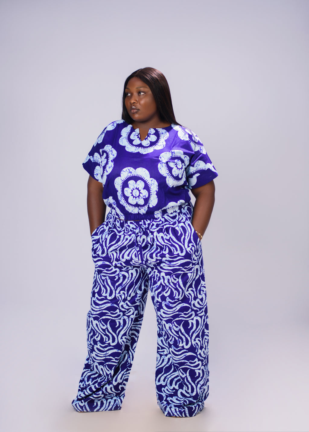 ADAKU PANT SET BLUE
