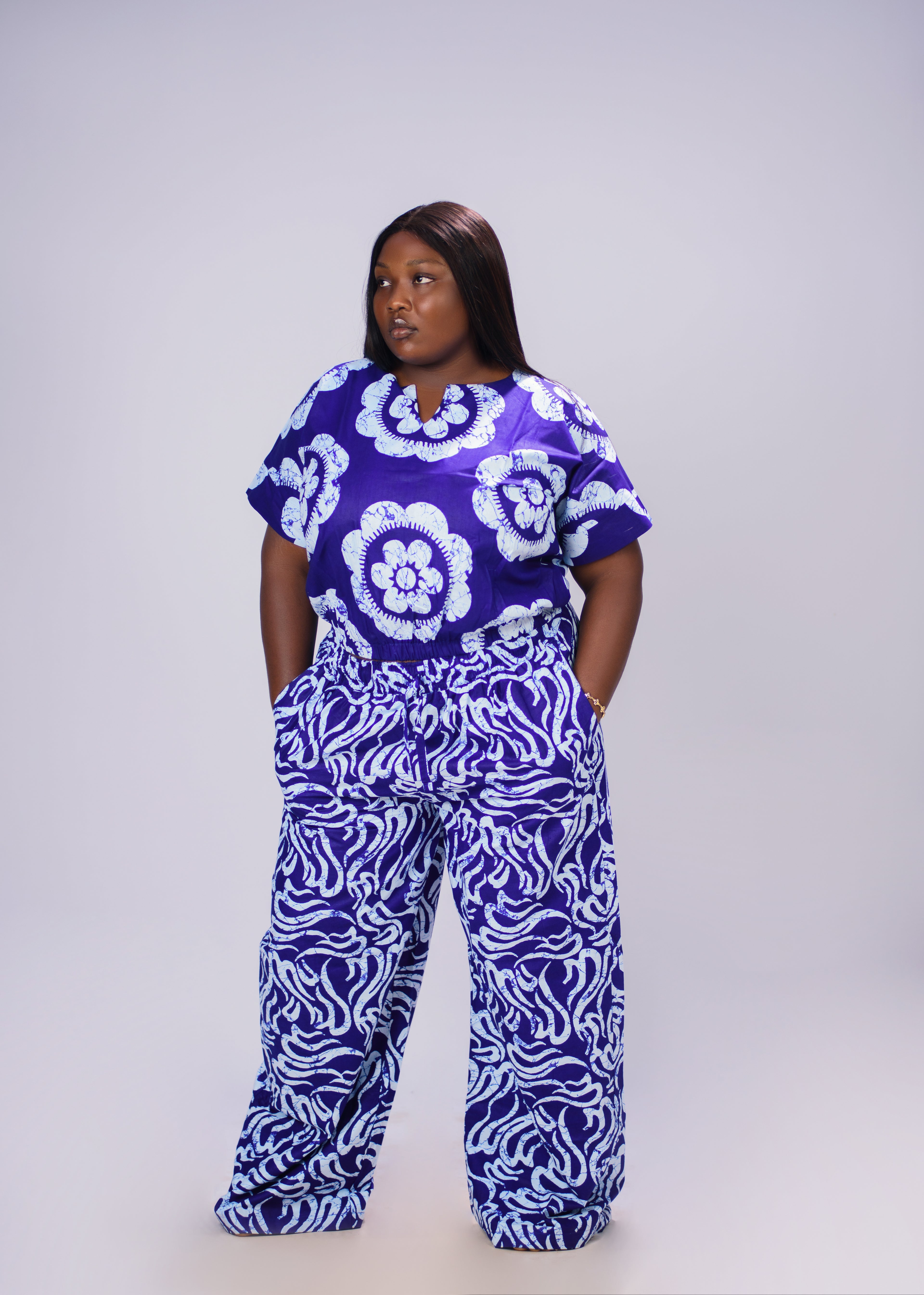 ADAKU PANT SET BLUE