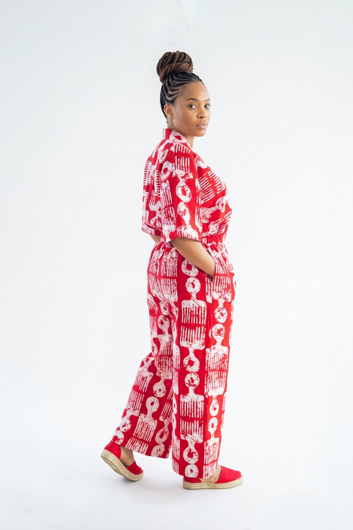 EFURU PANT SET RED